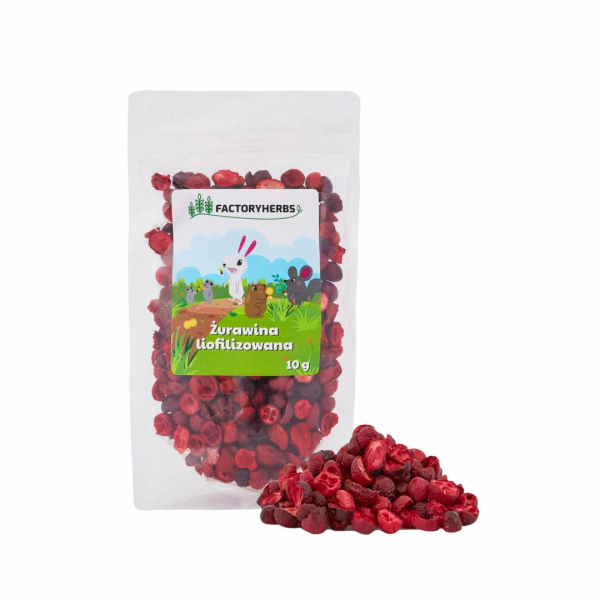 FACTORY HERBS Freeze-dried cranberries - lahůdka pro hlod...