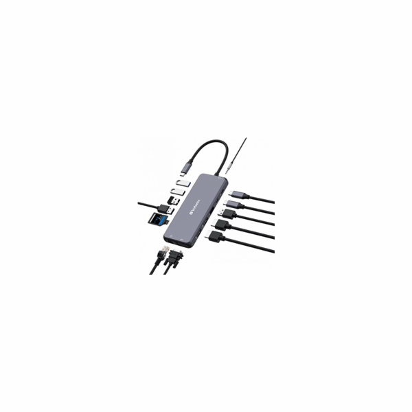VERBATIM Hub USB-C Pro Multiport 14 Port, 5x USB-A, 2x US...