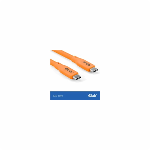Club3D Kabel USB-C 4.0, 20Gbps, 4K60Hz, PD 240W, 2m, oran...