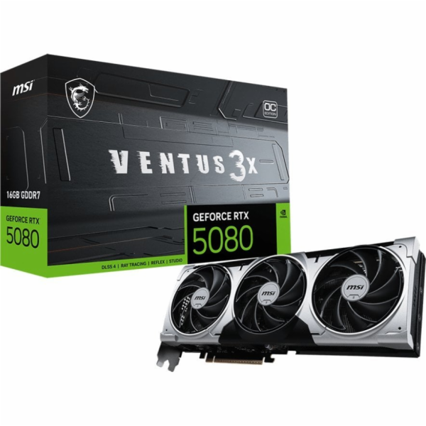 MSI VGA NVIDIA GeForce RTX 5080 16G VENTUS 3X OC PLUS, RT...