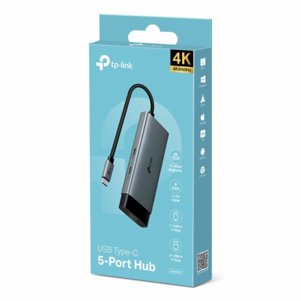 TP-Link UH5020C rozbočovač rozhraní USB typu C 5000 Mbit/...