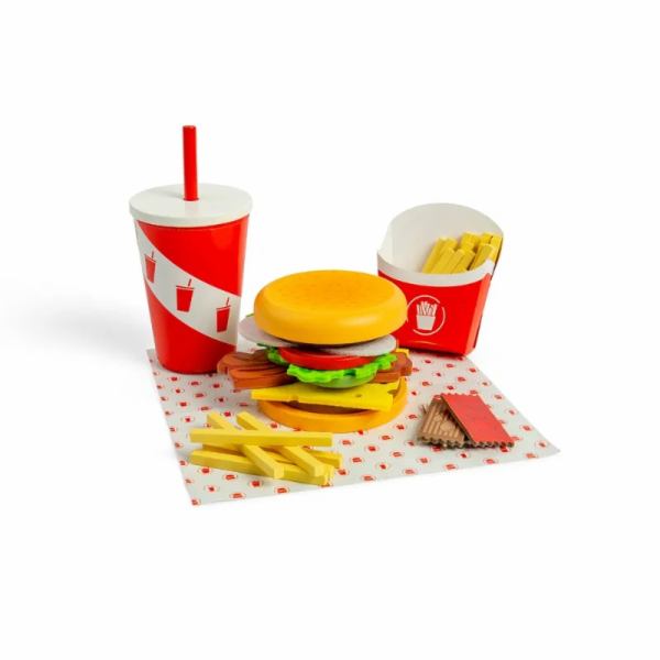 Bigjigs Toys Sada Burger a hranolky
