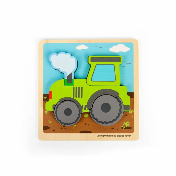 Bigjigs Toys Vkládací puzzle Traktor