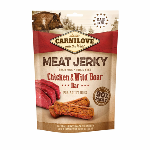 CARNILOVE MEAT JERKY Chicken with Wild Boar - svačina pro...