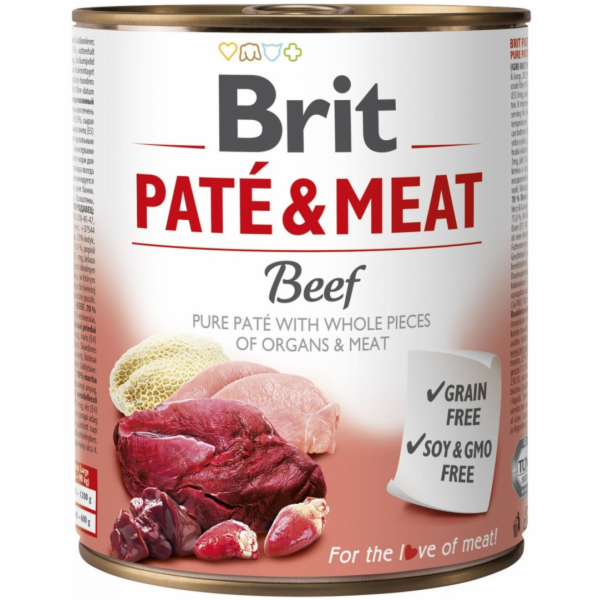 BRIT Paté & Meat s hovězím masem - mokré krmivo pro psy -...
