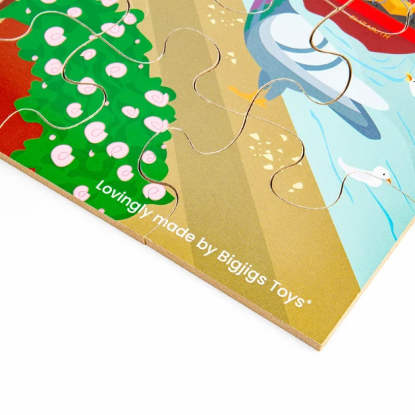 Bigjigs Toys Dřevěné podlahové puzzle Londýn