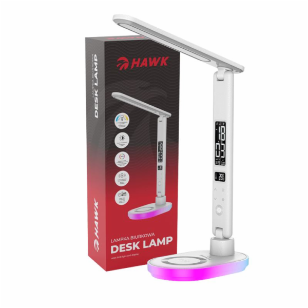 HAWK Nočná LED lampa, biela s nabíjanim 10W