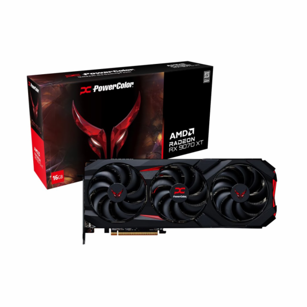 Grafická karta. PowerColor Red Devil RX9070XT 16G-E/OC