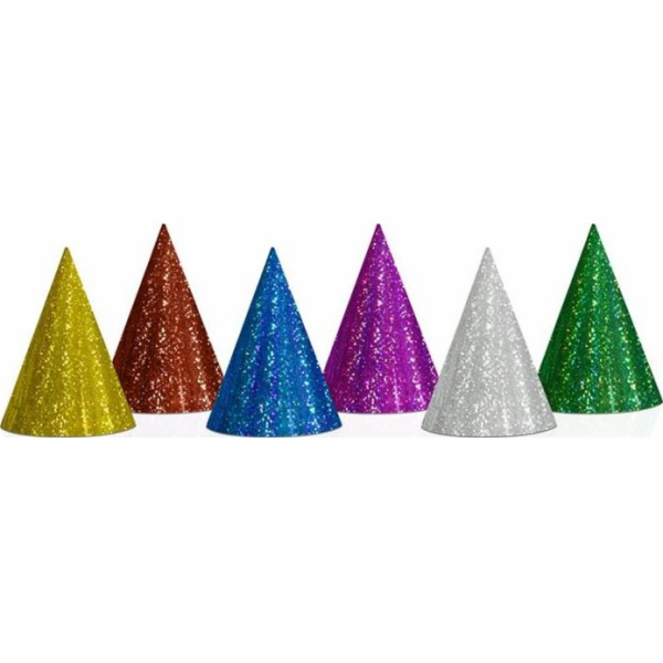 Party Deco Narozeninový klobouk, holografický, mix, 16 cm...