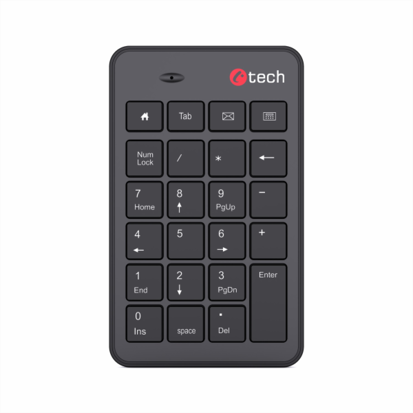 C-TECH Numerická kávesnice KBN-02WS, 23 kláves, Bezdrátov...