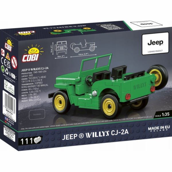 COBI Jeep Willys CJ-2A, stavebnice