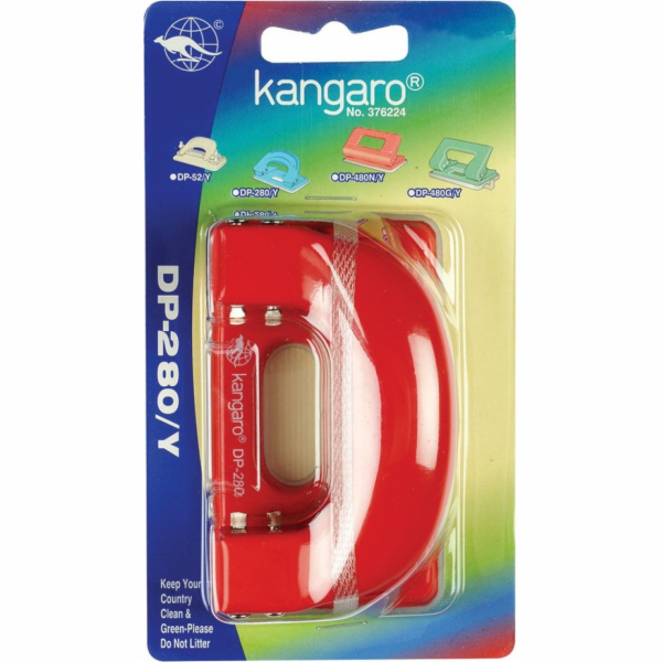 Děrovačka Kangaro DP-280Y 11 listů červená (KADP280Y-04)