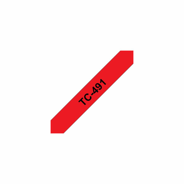 BROTHER&nbsp;TC491&nbsp;Black&nbsp;On&nbsp;Red&nbsp;Tape&nbsp;(9mm)