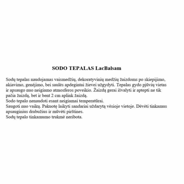 Zahradní mast Compo Lac Balsam, 150 g