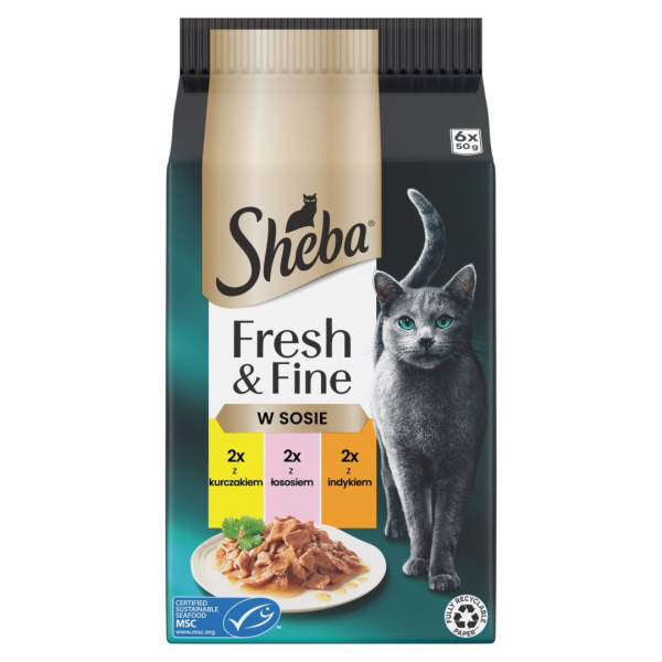 SHEBA Fresh & Fine Meat Dishes in Sauce - mokré krmivo pr...