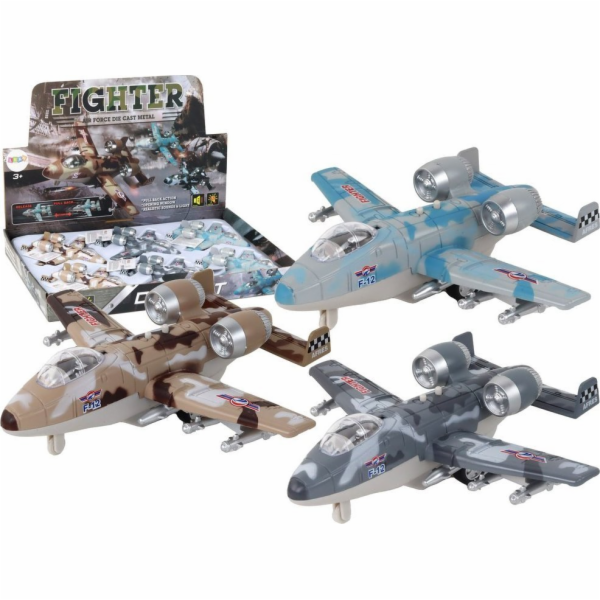 Poháněné stíhací letadlo LeanToys Camo Military Jet