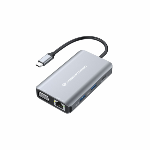 Conceptronic AV adaptér CONCEPTRONIC Dock USB-C->HDMI,VGA...