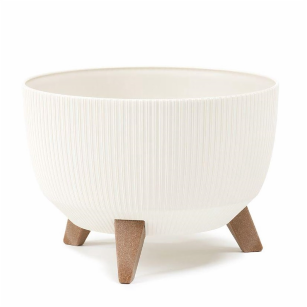 Květináč Lamela Roma 960-74, plast, O 40 cm, krém