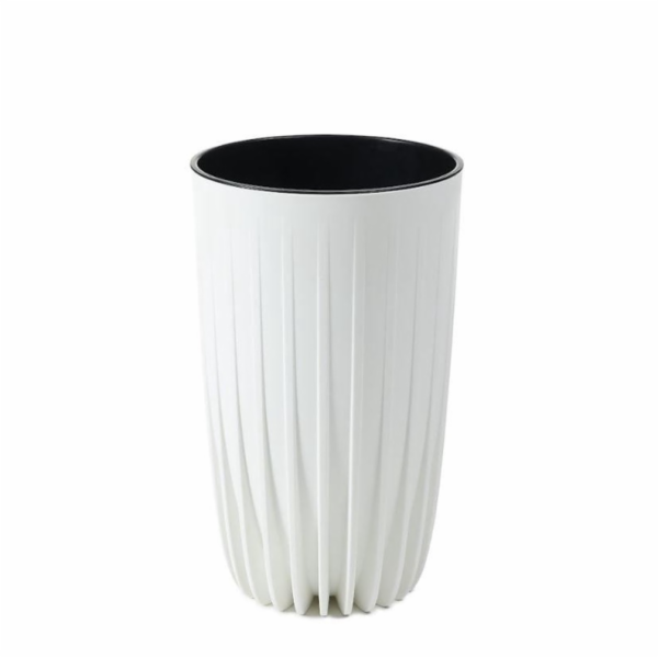 Květináč Lamela Mira Tall 983-05, plastový, O30 cm, bílý