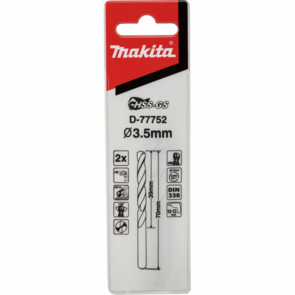 Makita Metallbohrer HSS-GS 3,5x70mm