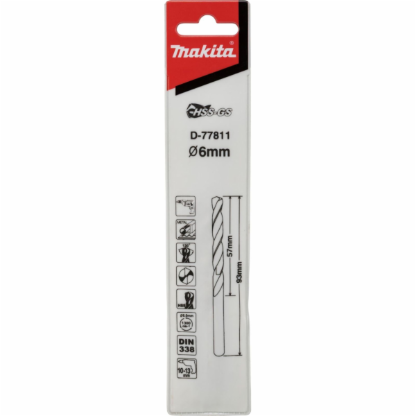 Makita Metallbohrer HSS-GS 6,0x93mm