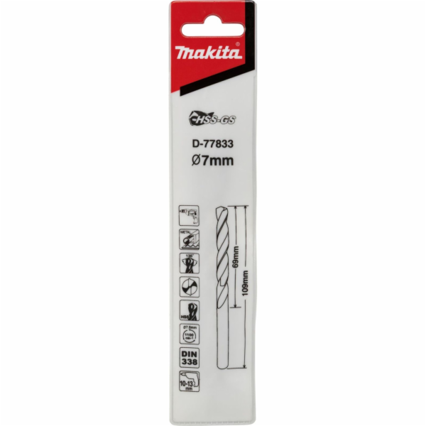 Makita Metallbohrer HSS-GS 7,0x109mm