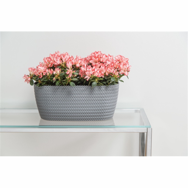 Plastový hrnec LAMELA 782-27, šedý, 38×18×16 cm