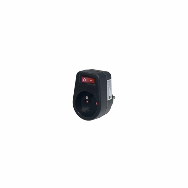 Konnoc DX-FZBK-01/01A rozbočka 1x zásuvka s vypínačem černá