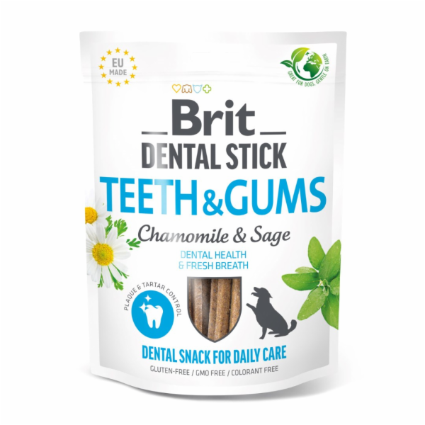 BRIT Dental Stick Teeth & Gums Cahmomile  - pamlsek pro p...