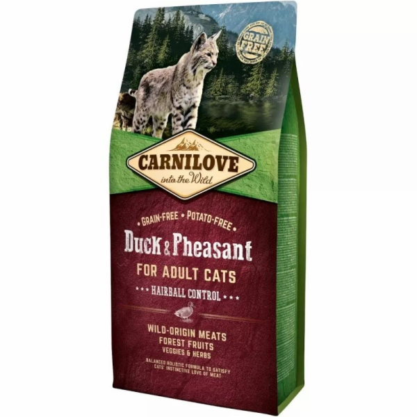 CARNILOVE Duck & Pheasant Hairball Control - suché krmivo...