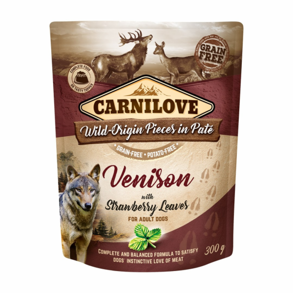 CARNILOVE Dog Pouch Venison & strawberry - vlhké krmivo p...