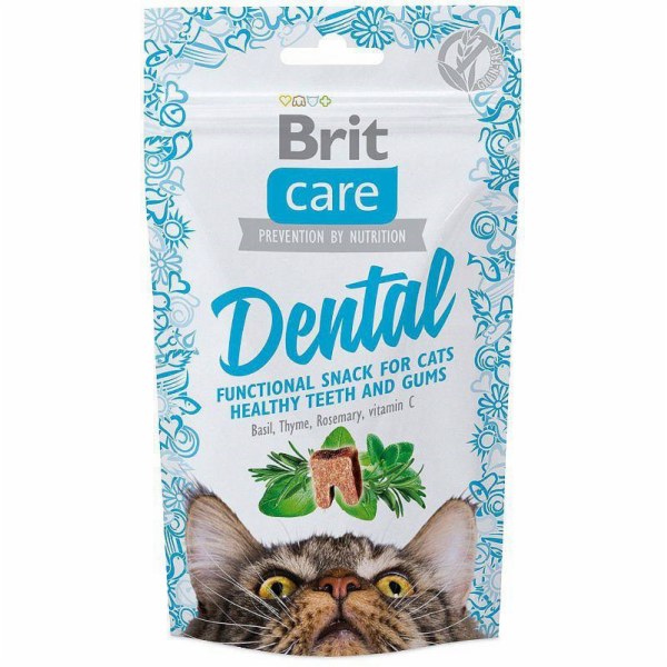 BRITCare Cat Snack Dental - pamlsek pro kočky - 50 g