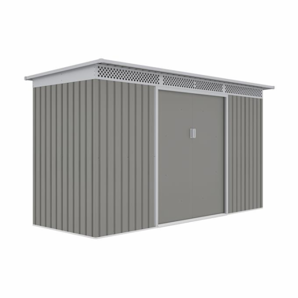 Zahradní domek G21 GRAH 483 - 340 x 142 cm, metalický šedý 