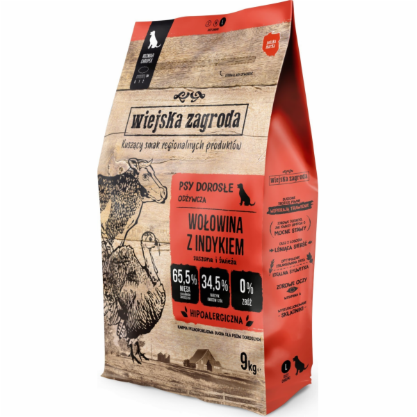 Country Farm Dry Karma pro psí hovězí maso s Tureckem 9 kg
