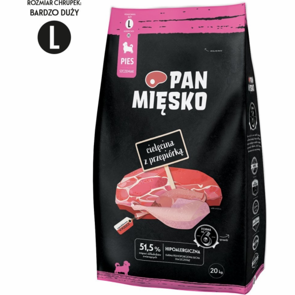 PAN MIESKO Telecí maso s křepelkou L štěně - sušené mléko...