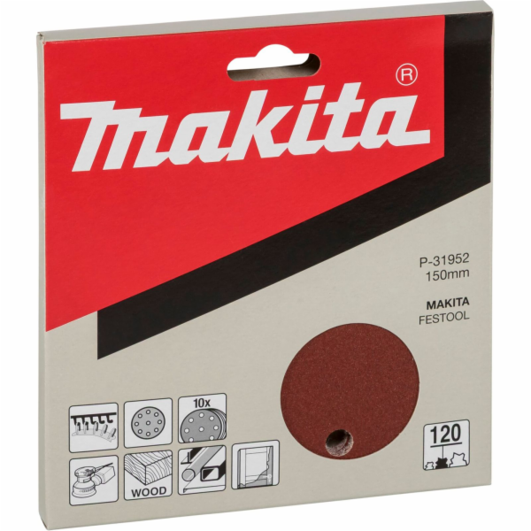 Brusné kotouče Makita P-31952, č. 120, O150 mm, 10 ks.