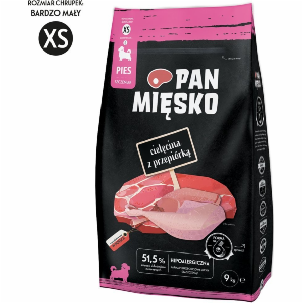 PAN MIESKO  Telecí s křepelkou XS - suché maso na krájení...