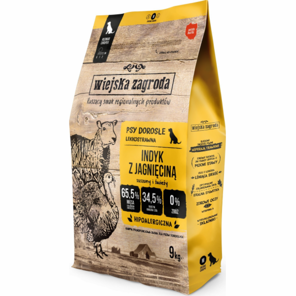 WIEJSKA ZAGRODA Turkey with lamb M - suché krmivo pro psy...