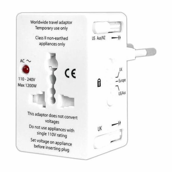 Lexton AC adaptér univerzální Všechny země, s ochranou. -...