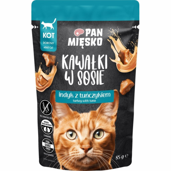 PAN MIESKO Kousky v omáčce Krůtí s tuňákem - mokrá smetan...