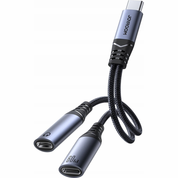 Audio adaptér 2 v 1 Joyroom SY-C03 Type-C na duální Type-...