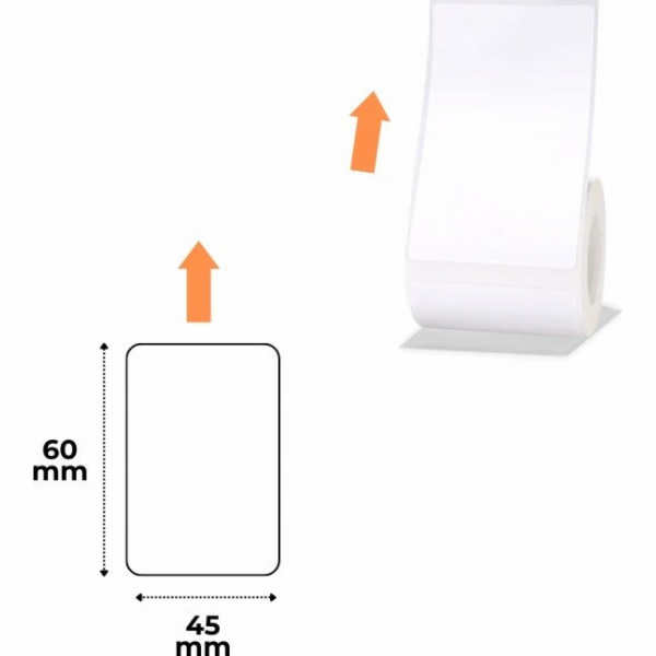 Niimbot štítky R 45x60mm 125ks Bílé pro B21, B21S, B3, B1S