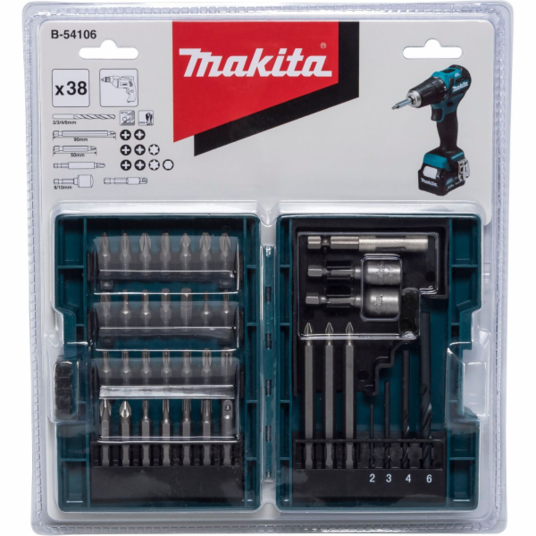 Sada vrtáků a bitů Makita B-54106, 38 kusů