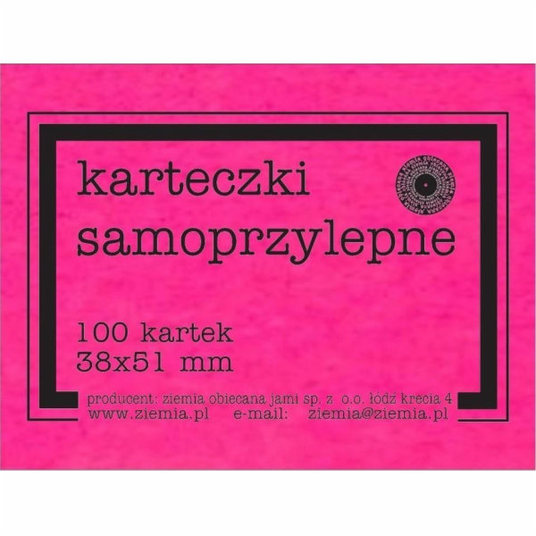 Samolepicí bankovky Promised Land Fluo 38x51 mm 100K růžové
