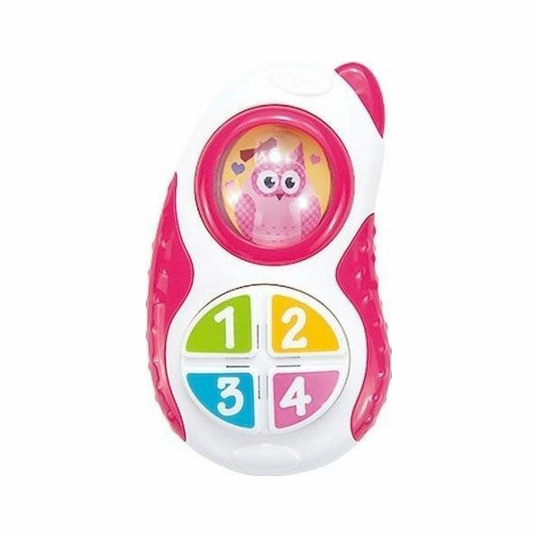 Růžový interaktivní telefon