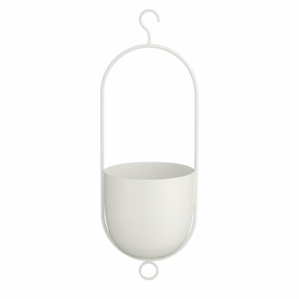 MICA Květináč Mica Bob 1150087, kov, O 15 cm x 14 cm, bílý