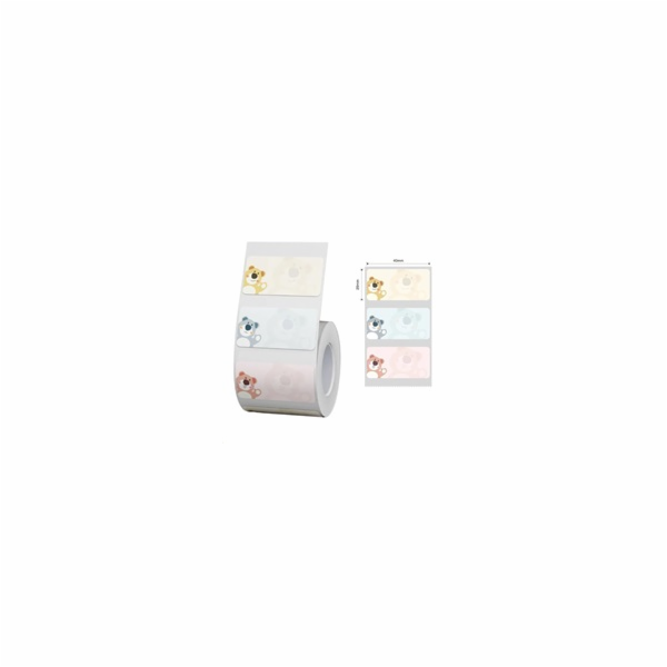Niimbot štítky T 40x20mm 320ks Medvídci pro B21, B21S, B3...