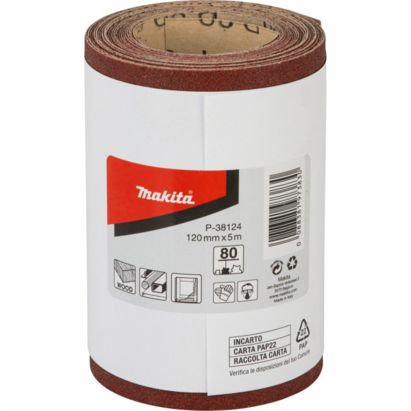 Makita Sanding Roll     120mmx5m K80