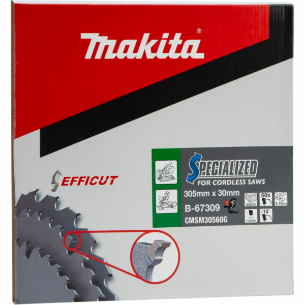 Makita  KRUHOVÁ PILA NA DŘEVO 305x30x60z ÚČINNOST