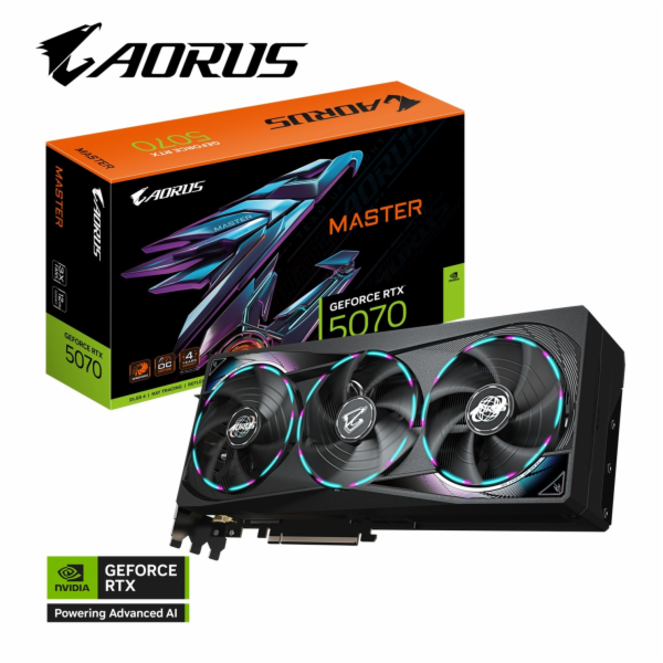 GIGABYTE VGA NVIDIA GeForce RTX 5070 MASTER 12G, 12G GDDR...